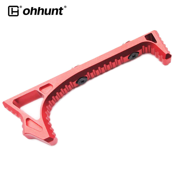 AR-15 Angled Foregrip Link Curved Handstop for M-Lok Handguard - Red