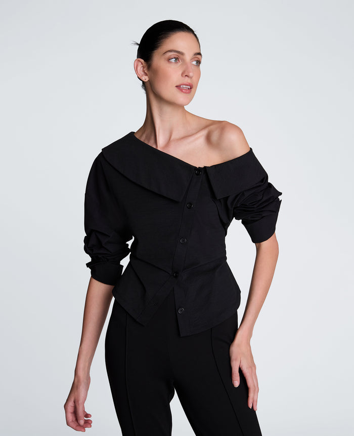 Asymmetrical Button Down Shirt