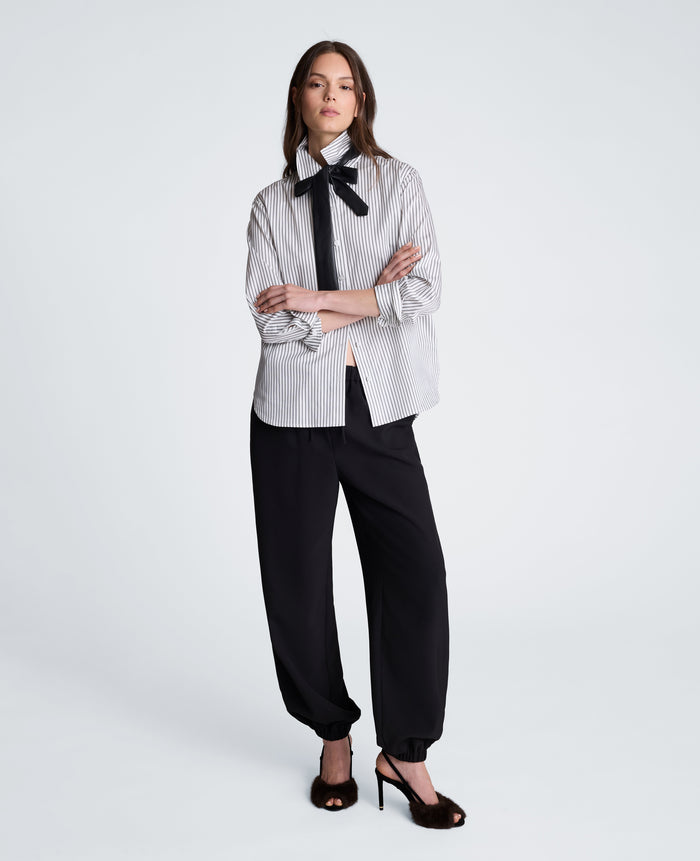 Boyfriend Button Down Shirt with Tie