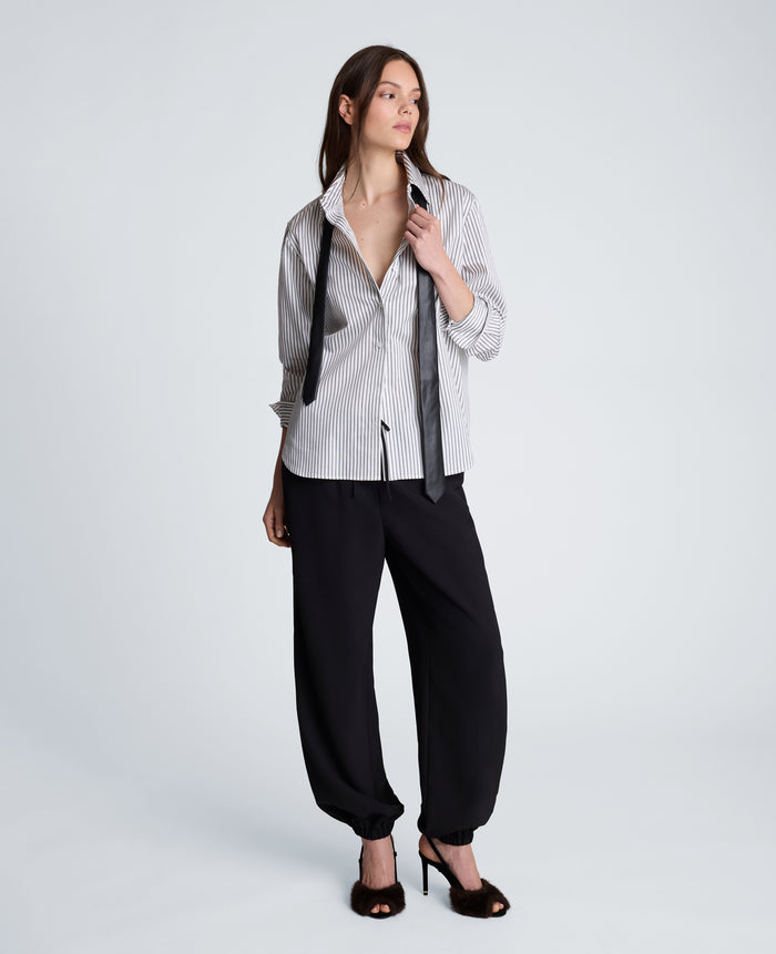 Boyfriend Button Down Shirt with Tie