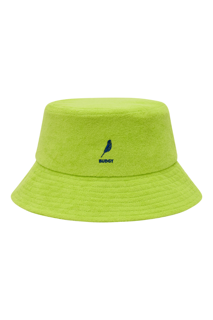 Lime Terry Towelling bucket hat
