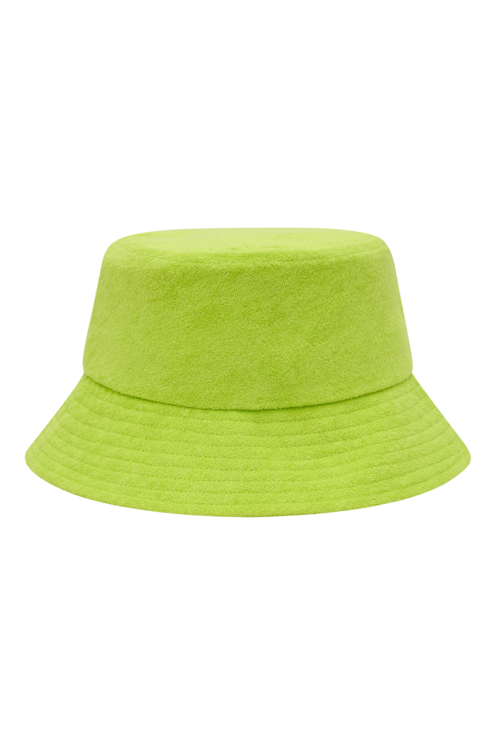 Lime Terry Towelling bucket hat