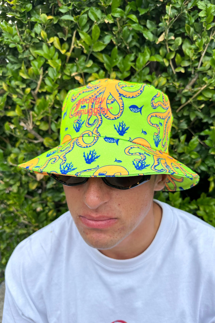 Bucket Hat in Octopus Green