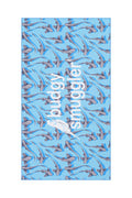 Sharks double sided beach towel, front view