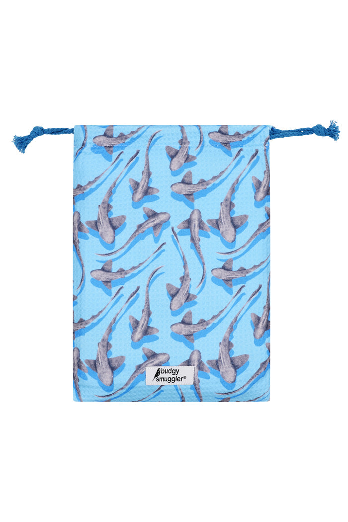 Sharks double sided beach towel, packed in its matching carry bag
