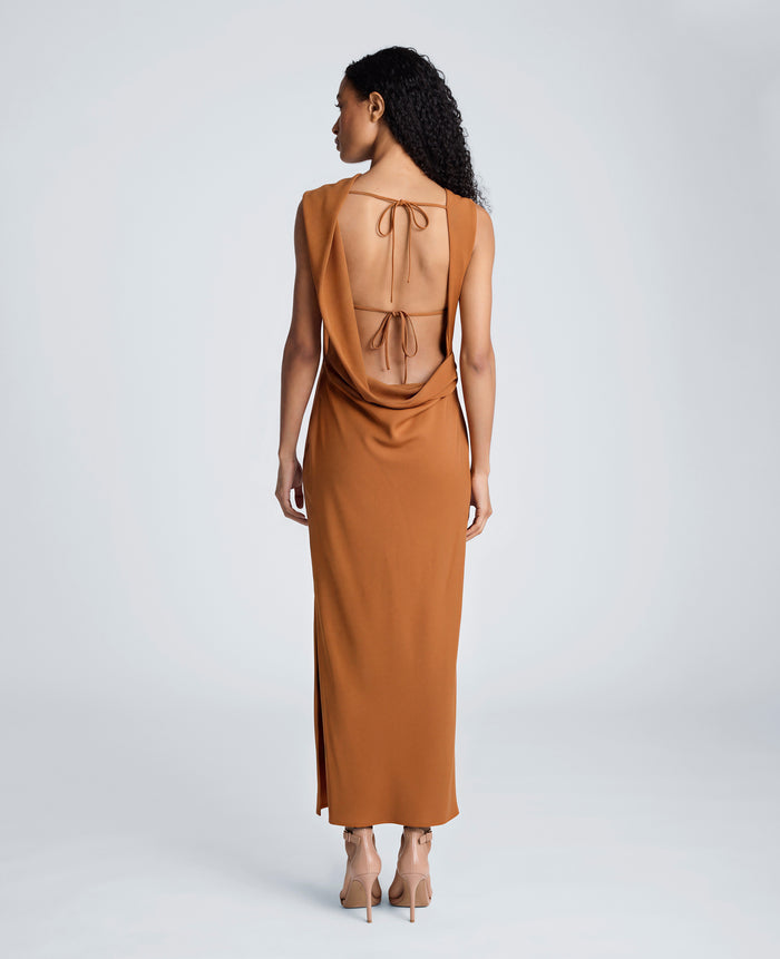 Drape Back Maxi Dress