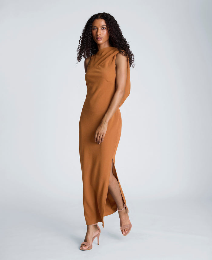 Drape Back Maxi Dress