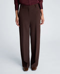 Fly Front High Rise Wide Leg Pants with Slash Pocket