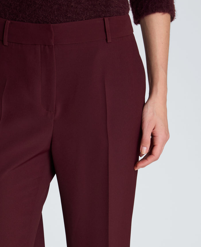 Fly Front Mid Rise Flare Pant