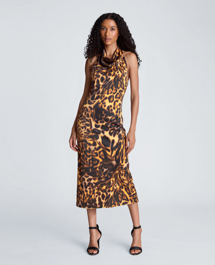 Halter Neck Midi Dress