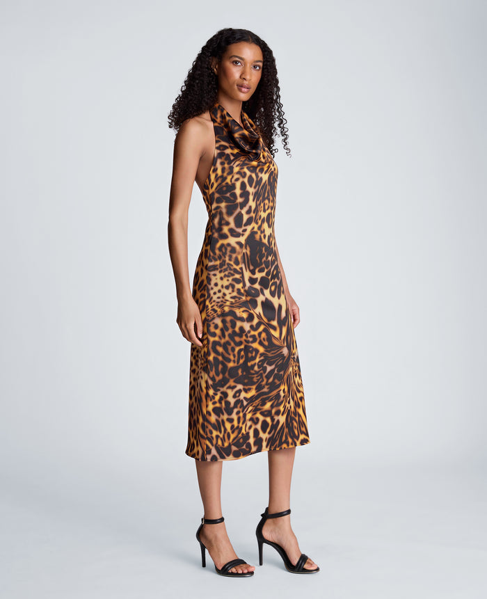 Halter Neck Midi Dress