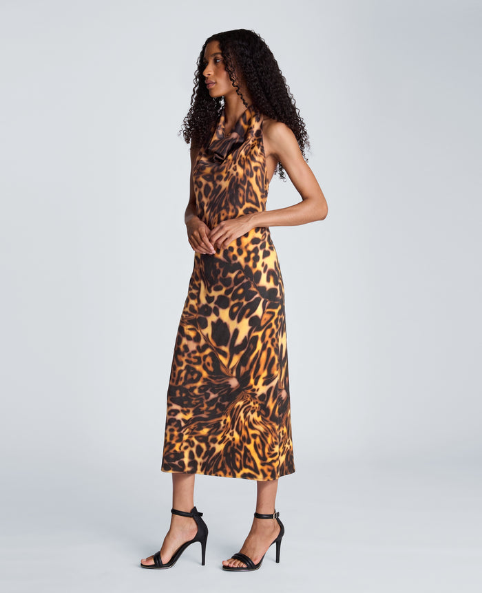 Halter Neck Midi Dress