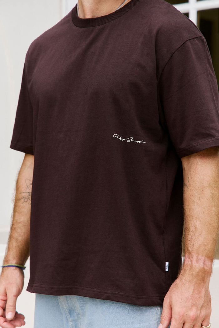Heavyweight Brown Tee in Budgy
