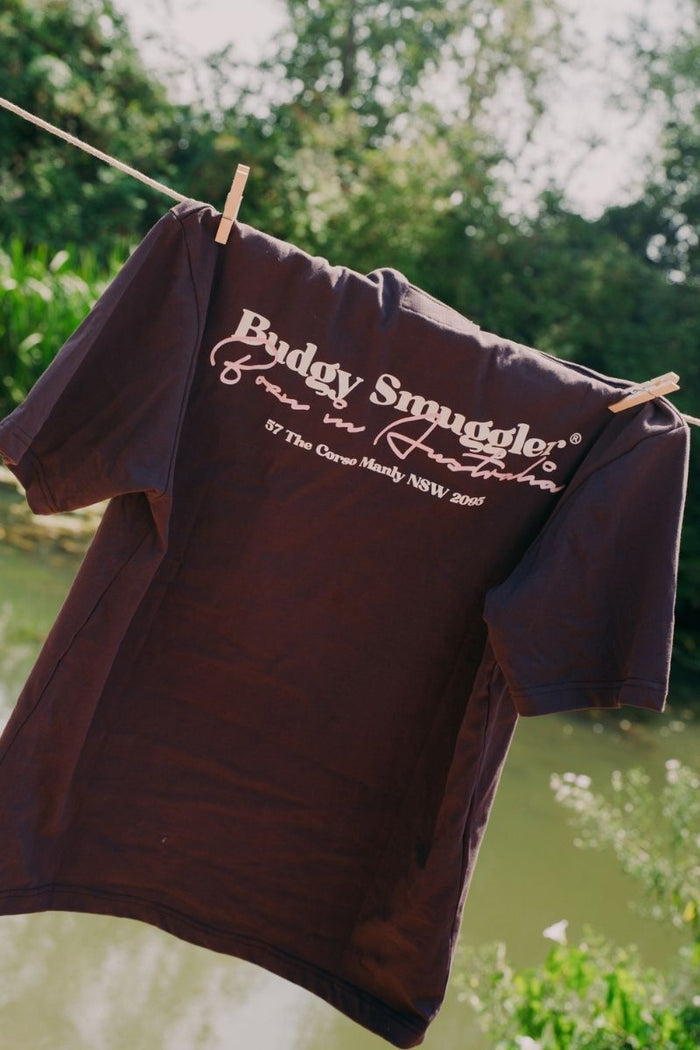Heavyweight Brown Tee in Budgy