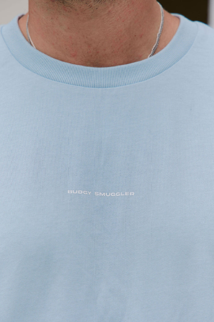 Heavyweight Light Blue Tee in Location