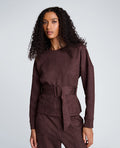 Long Sleeve Crew Neck with Belt