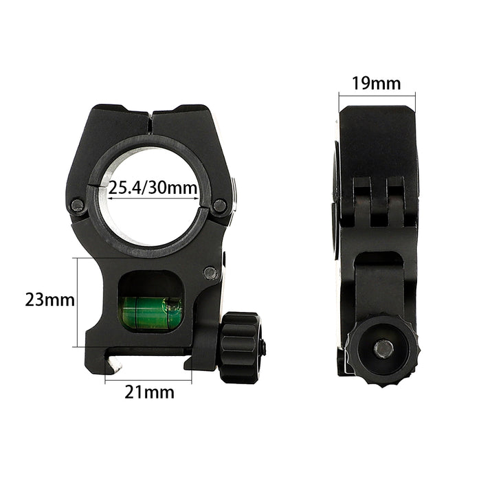 ohhunt 1 inch Picatinny 30mm Scope Rings Mount with Bubble Level 2Pcs Rilfescopes Mounts