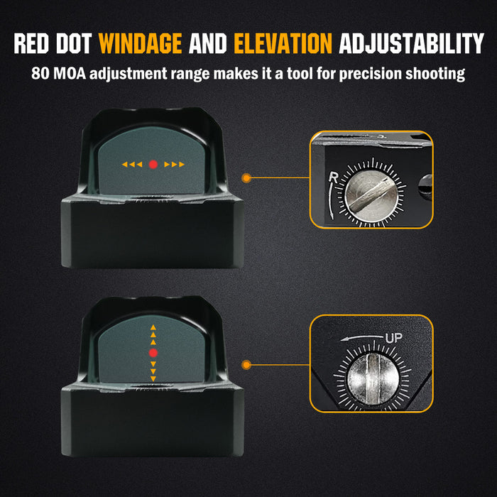 ohhunt® 2 MOA Shake Awake Micro Red Dot Sight with RMR Footprint Mount- E Model
