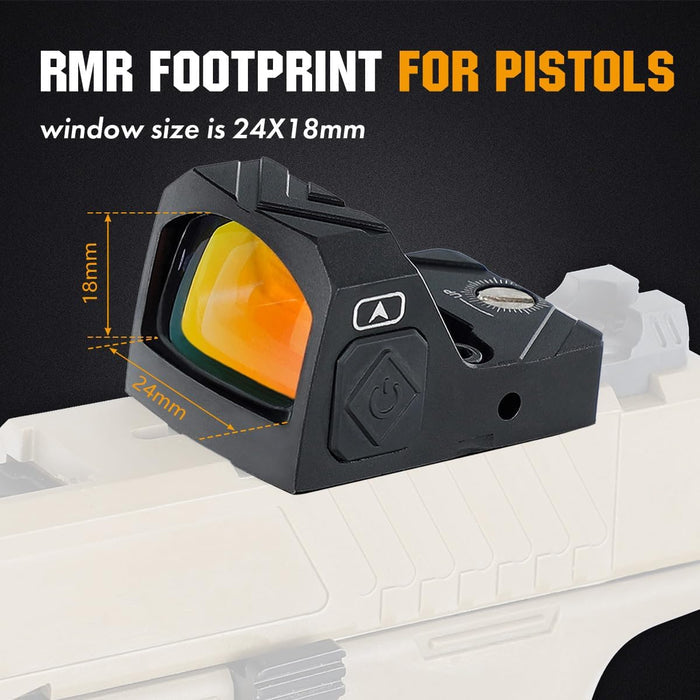 ohhunt® 2 MOA Shake Awake Micro Red Dot Sight with RMR Footprint Mount- E Model