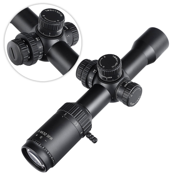 ohhunt® 3-9X32 SFIR Compact Rifle Scope Mil Dot Reticle
