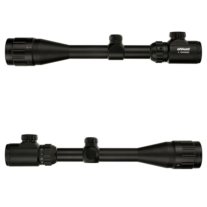 ohhunt 4-16X40 AOEG Hunting Rifle Scope 1 inch Tube Mil Dot Reticle Red Green Illuminated Optical Sight