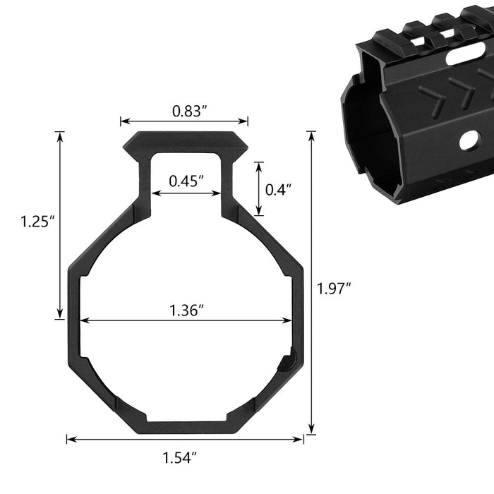ohhunt AR-15 10" Ultra Light Hex Free Float M-lok Handguard with Steel Barrel Nut