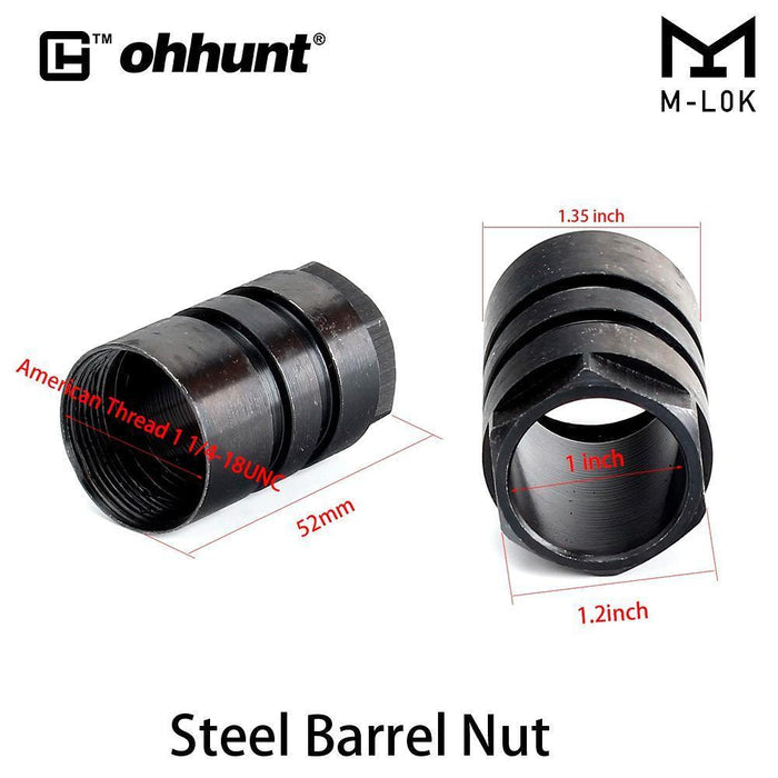 ohhunt® AR-15 9 inch  Free Float M-Lok Handguard With Steel Barrel Nut