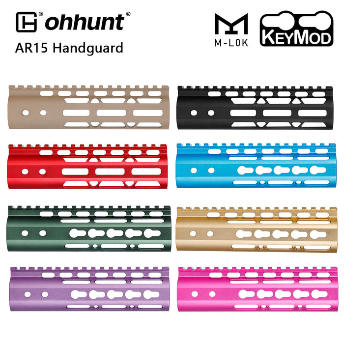 Handguards in Desert Tan Blue Red Pink Green Golden Purple Color