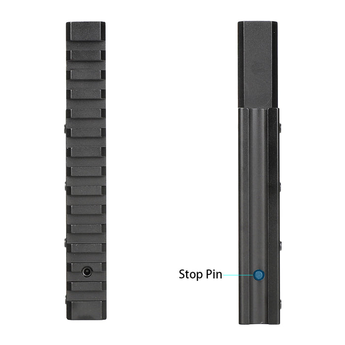 ohhunt® Extension 11mm Dovetail to Picatinny Rail Adapter Convert Mount with Stop Pin - 14 Slots