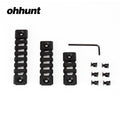 ohhunt Keymod Picatinny Rail Section Aluminum 3 Pcs - 3 Slot 5 Slot 7 Slot