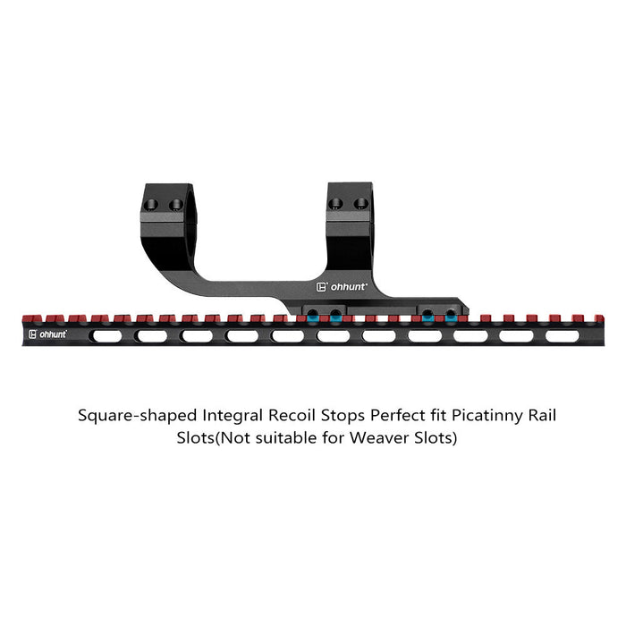 ohhunt Picatinny Cantilever 30mm Scope Mount with Square Integral Recoil Stops