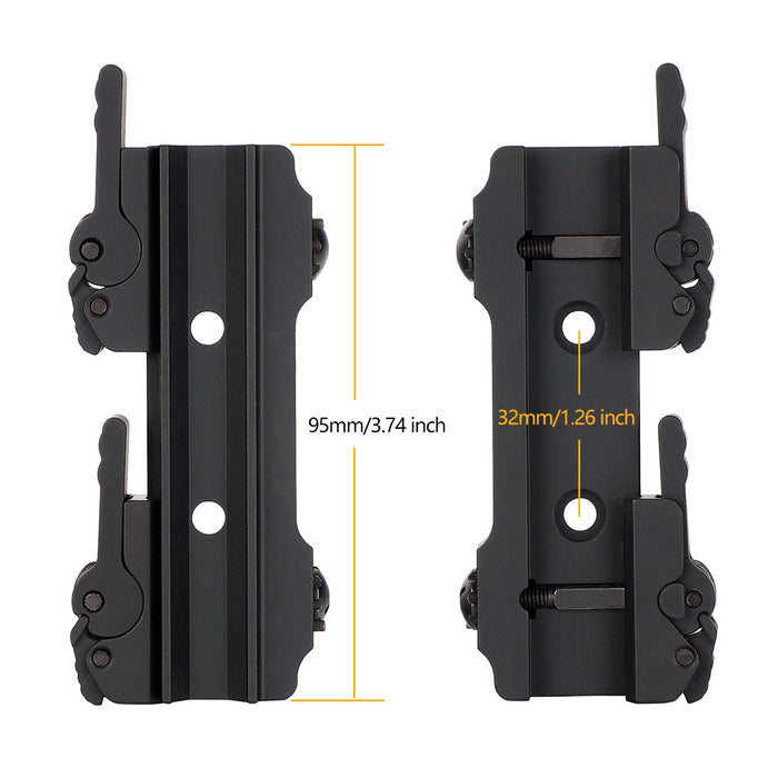 ohhunt® Slide-to-Side Quick Release Scope Mount for Picatinny Rail Fiber Optic Sight