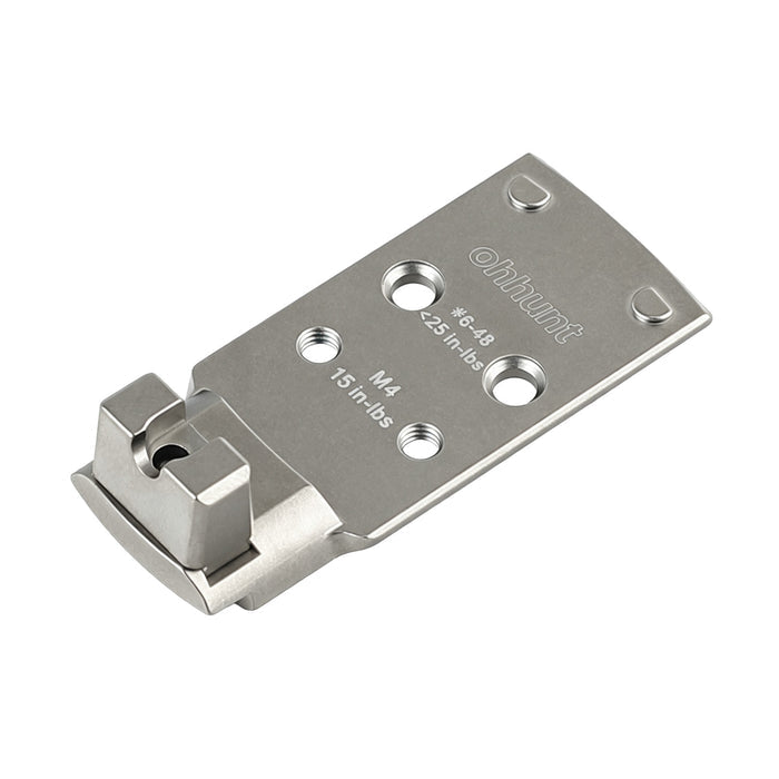 ohhunt® Titanium Adapter Plate RMSc Footprint for 1911 DS (A14B) equipped with the AOS Compatible with Holosun 407K/507K