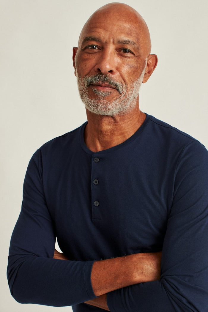 Pima Performance Long Sleeve Henley