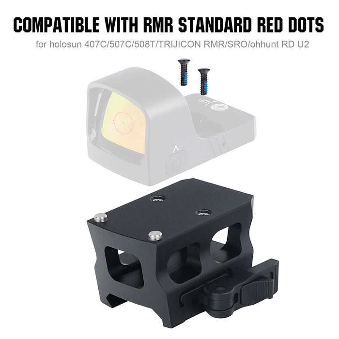 QD Picatinny Red Dot Riser Mount for RMR Footprint Optics