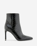 Quincy Embossed Eel Heel Ankle Bootie
