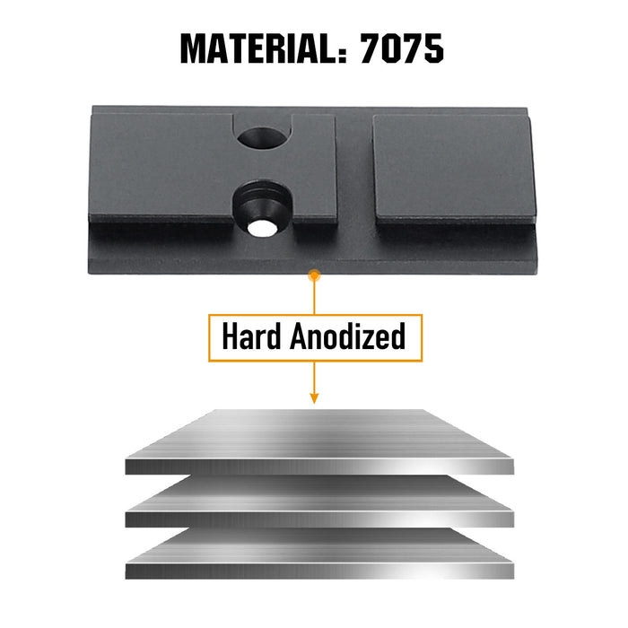 Red Dot Adapter Plate for Glock 17 19 Mos Compatible with Aimpoint ACRO FB O4