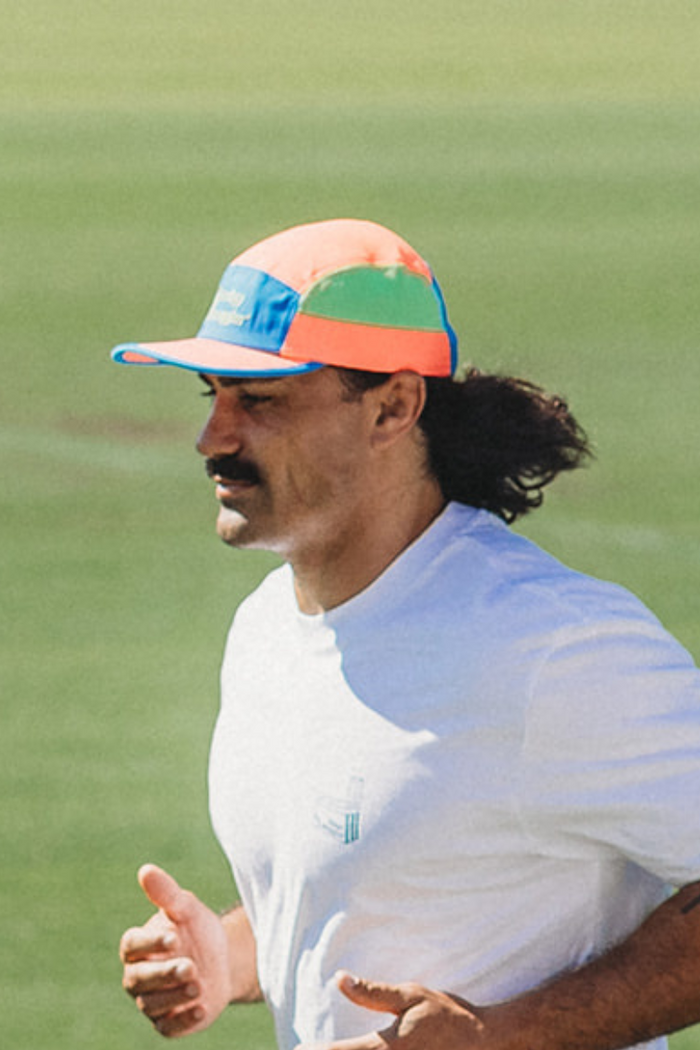 Running Cap in Pink, Orange and Blue