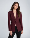 Slim One Button Jacket with Side Lacing
