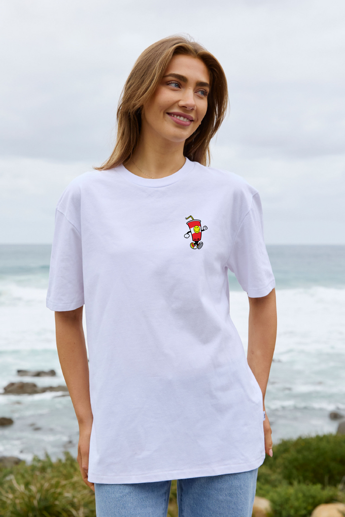 White Tee with Smiley World 1